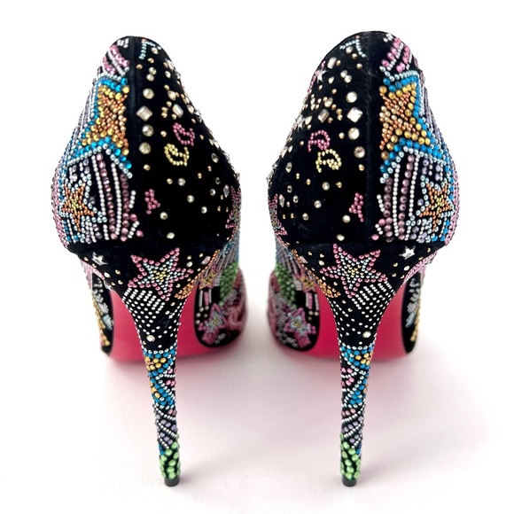 NWOB Christian Louboutin Multicolor Embellished Heels - Picture 10 of 14